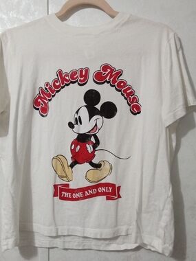 H&M Mickey Mouse Classic Graphic Crop Tee - Women’s Size Medium